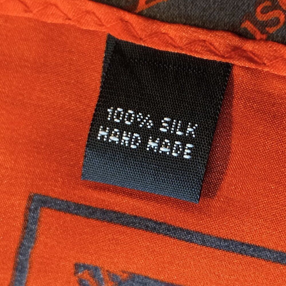Syracuse University 1870 Society Handmade Silk Scarf - Picture 6 of 7